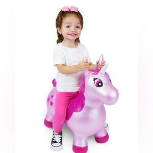 Waddle Bouncer Ride Toy Bouncing Unicorn Horse Pump Included NEW Development Toy
